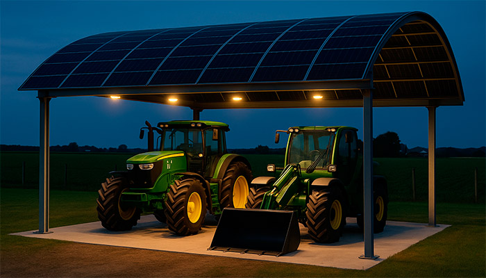 Энергономичные навесы для техники и ферм, Solartek