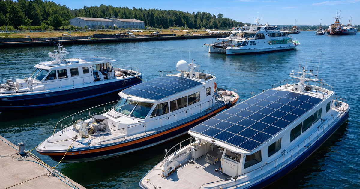 Сервисный флот, малотоннажные суда с солнечной станцией Solartek