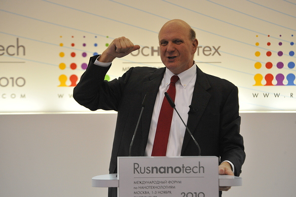 Глава корпорации Microsoft Стив Баллмер выступил на форуме ROSNANOTECH 2010