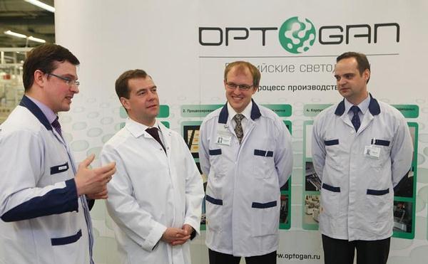 Слева направо: Максим Одноблюдов, Дмитрий Медведев, Владислав Бугров, Алексей Ковш